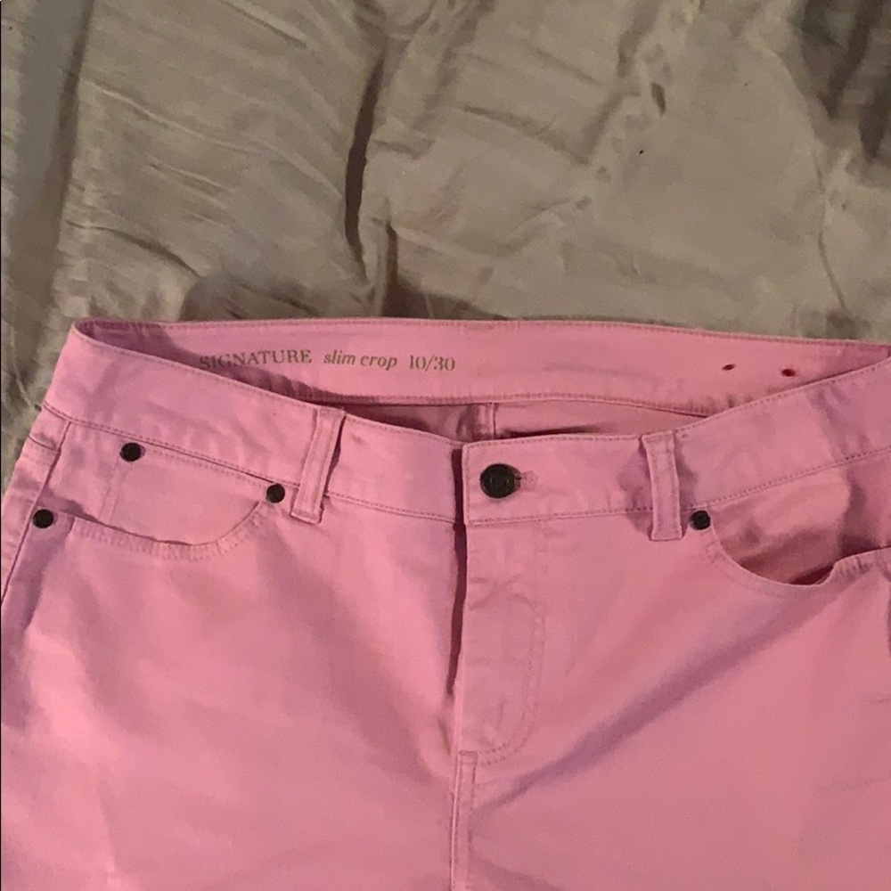 Talbots Signature Slim Crop jeans in Pink